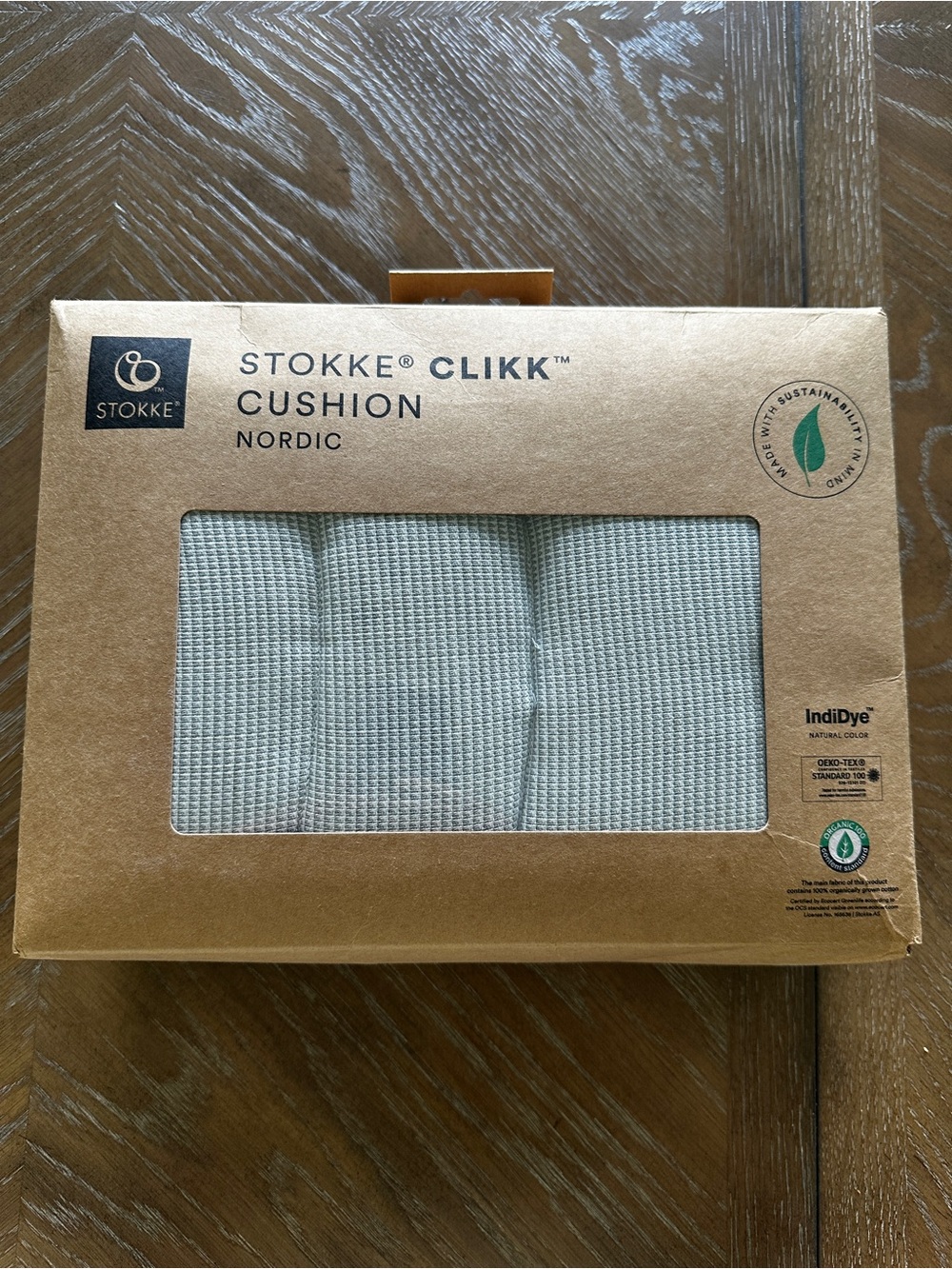 Stokke Clikk Nordic Cushion in Light Gray - Soft Textured Seat Pad